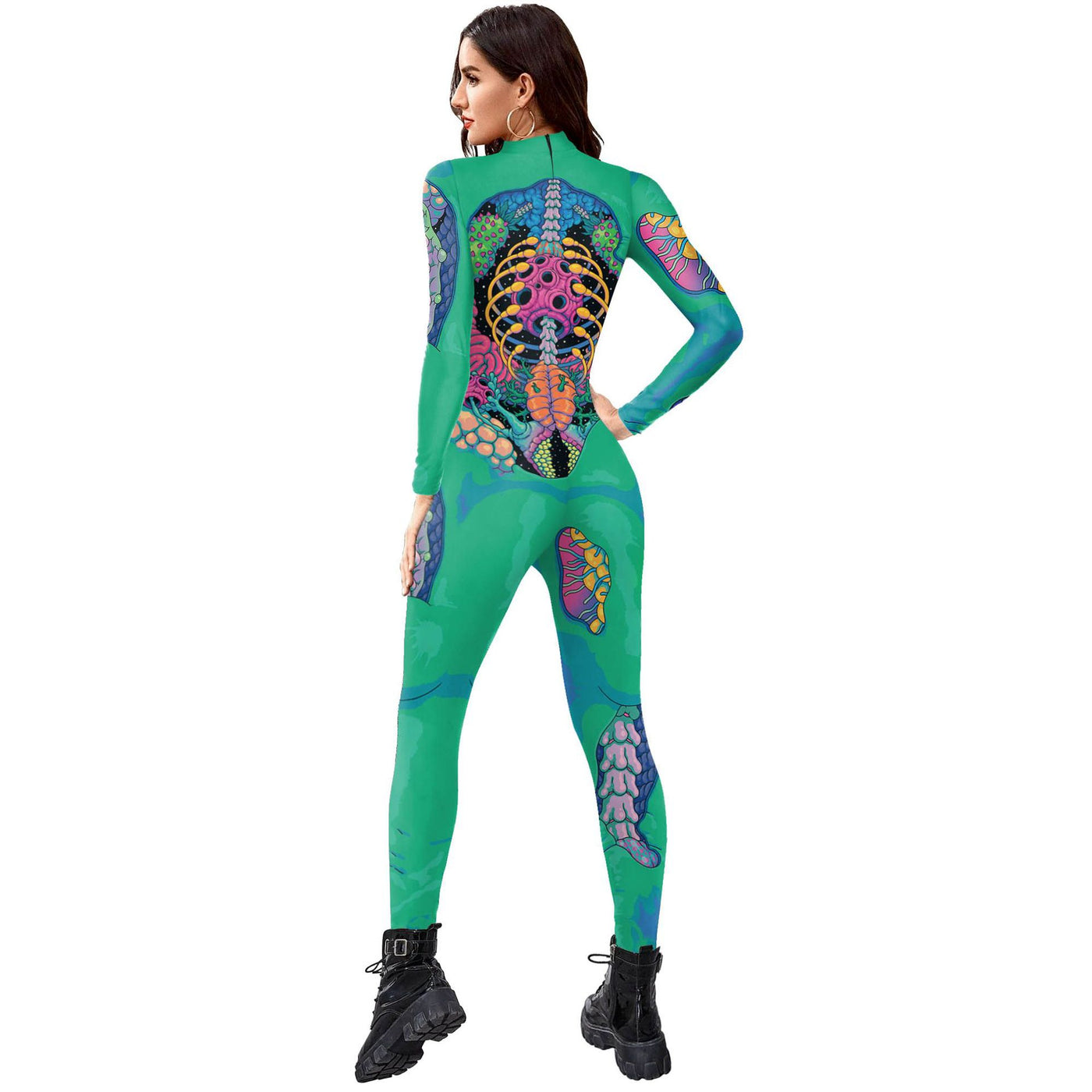 Skeleton Digital Printing Jumpsuits